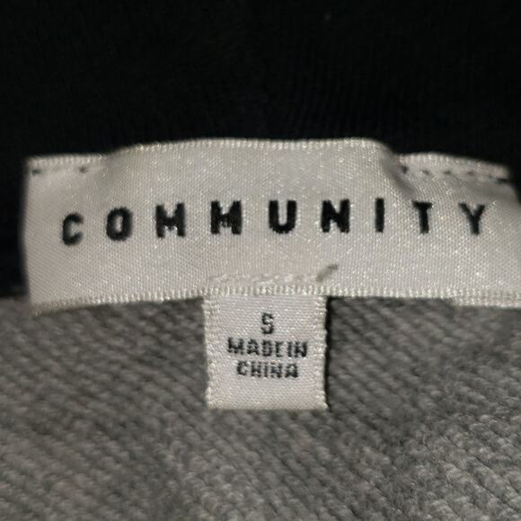 EUC Community brand 2 tone sweatshirt Full Zip Hoodie, Side Pockets Size Small - Picture 8 of 9